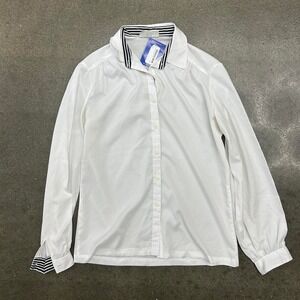 Vintage Lady Manhattan Sheer White Size Small Button Up Blouse